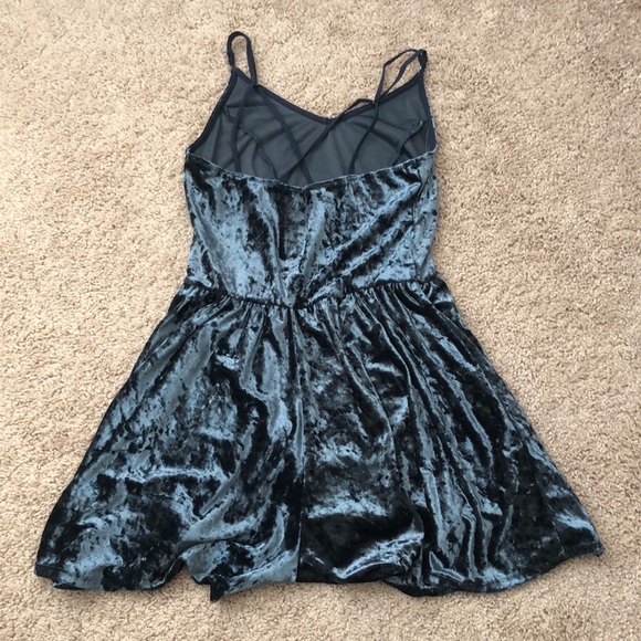 Velvet Blue Romper - Picture 2 of 2